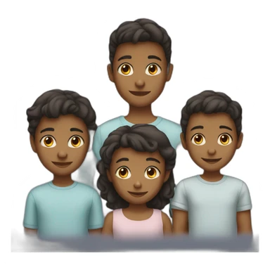 2 boys 1 girl siblings sticker