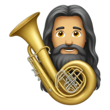 Long-hair-male-tuba-played sticker
