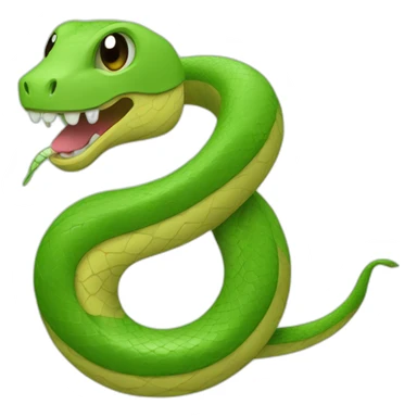 S, s letter, alphabet with a snake sticker