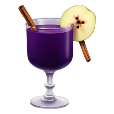 Glass of Juice with Blackberry, pear and a cinnamon stick  sticker