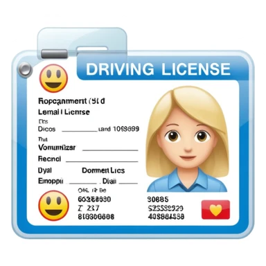 driving license sticker