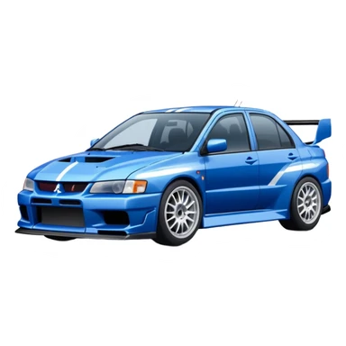 Mitsubishi Lancer Evo VI best view with some cool prints sticker