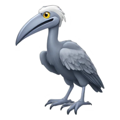 A shoebill programming in Python sticker