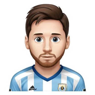 Lionel Messi soccer player with Argentina blue and white jersey sticker
