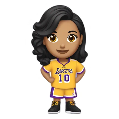 demi lovato wearing yellow lakers jersey sticker