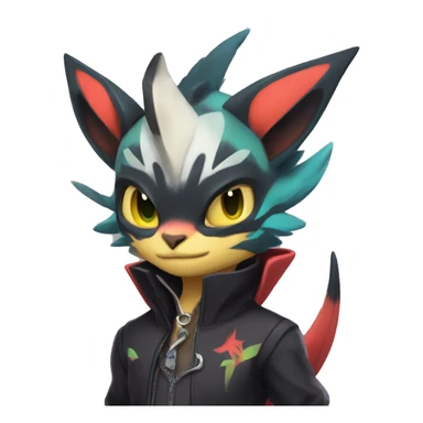  Kawaii Edgy Cool Beautiful Noivern-Nargacuga-Litten full body sticker