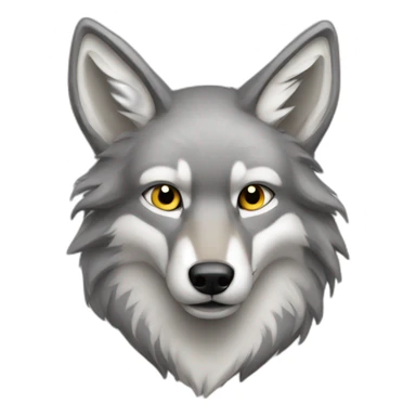 A silver coyote sticker