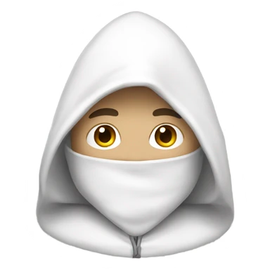 a man in a white costume with a pointy white hood  sticker