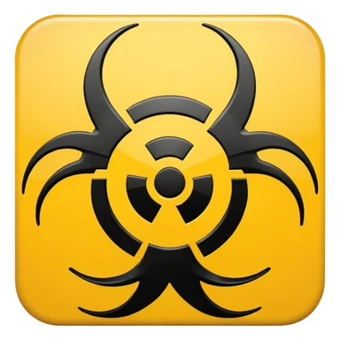 Biohazard symbol  sticker