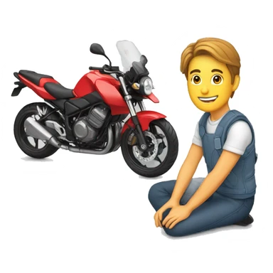 un livreur de logiciel sur une moto sticker