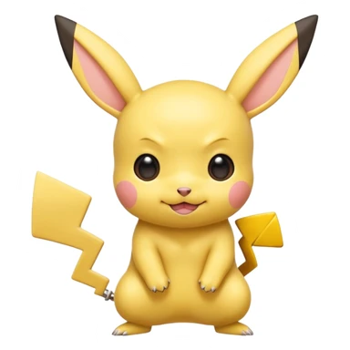 a hairless cute chibi pikachu  sticker