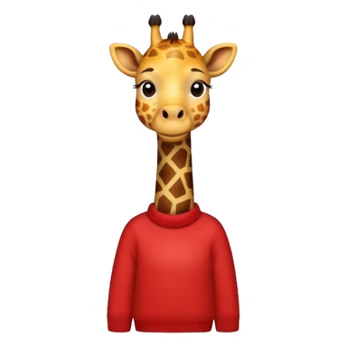giraffe wearing red sweater sticker