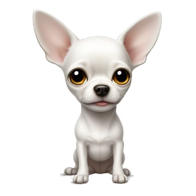 white chihuahua with floppy ears sticker