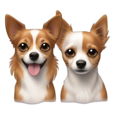 a jack russel and a long haired chihuaua sticker