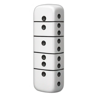 Domino piece with the letter U sticker