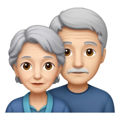 lo mismo que estas haciendo solo coloca alado de la abuela un hombre joven  sticker