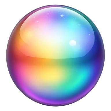  sparkly glittery iridescent colorful transparent ball sphere orb sticker