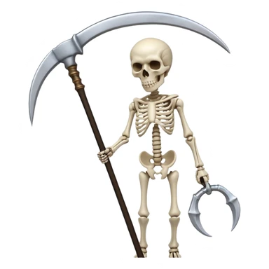 skull scythe sticker