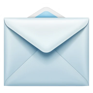 visible envelope inside labeled “Henry Ballester”, subtle translucency, rounded corners, and soft shading. sticker