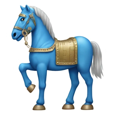 blue Trojan horse sticker