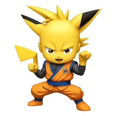 Goku fused with pikachu sticker