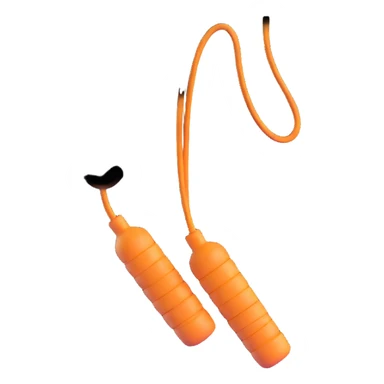 Jump rope gym equipment floating in the air, bright colors sticker