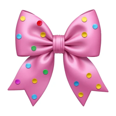 sakura bow with confetti sticker