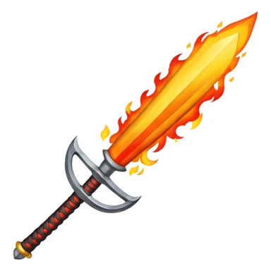 sword on fire emoji style
- Designs that remind you of the blade of Japanese animation extinction sticker