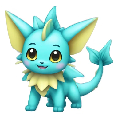 Kawaii Vaporeon full body sticker