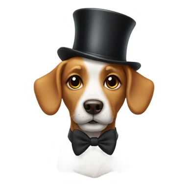 Doggy with a top hat sticker