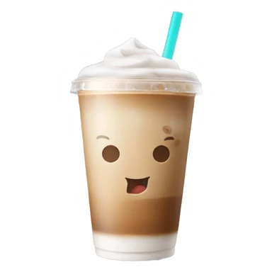 Iced latte to go cup sticker