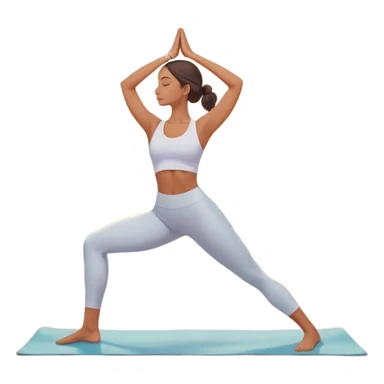 A peaceful person practicing yoga on a calm sea beach at sunrise, in a serene meditative pose. Soft pastel colors surround the scene, with gentle waves in the background and smooth, flowing lines representing balance and tranquility. The atmosphere feels centered and mindful. sticker