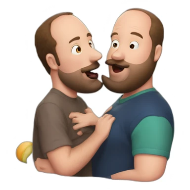 tom segura kissing bert kreischer sticker