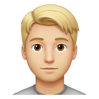 young man with blonde hair and light stubble sticker