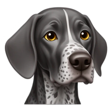 black and gray german shorthair pointer dog sticker