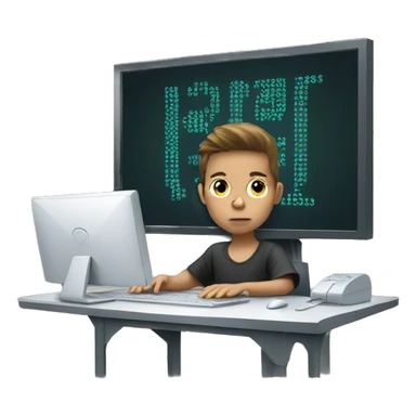 a young boy infront of a computer hacking away that reads "MoC" sticker