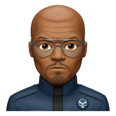 Nick Fury Samuel L. Jackson face only  sticker