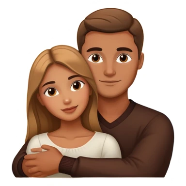 Elegant girl and man hugging together in Montenegro sunset  sticker