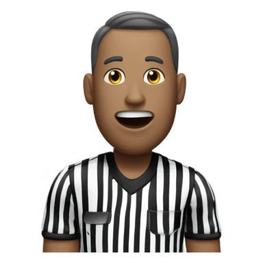 Referee blowing whistle sticker