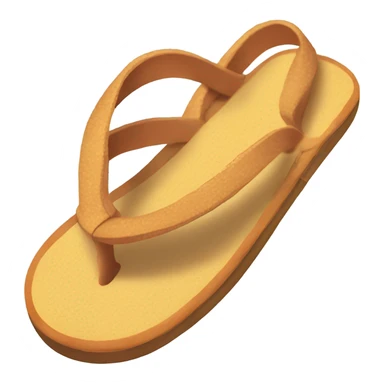 A flip flop with teeth  sticker