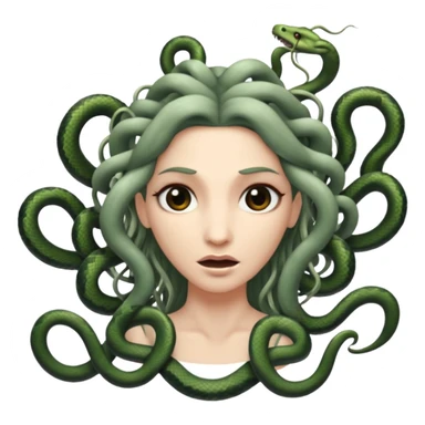 medusa hair falling out sticker