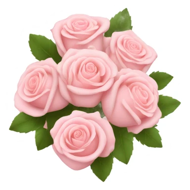 bouquet of pastel pink roses sticker