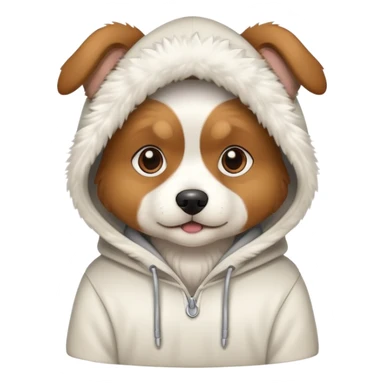 dog wearing a hoddie sticker