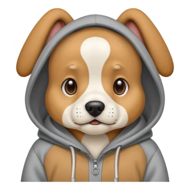 Dog wearing a hoodie sticker