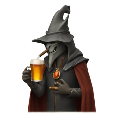 Sauron having a pint and smoking a pipe  sticker