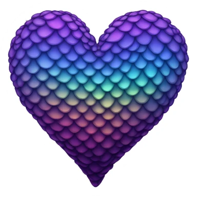 dark warm iridescent SCALE heart sticker