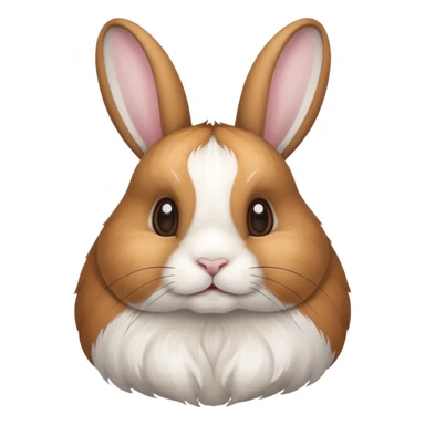 A Dutch rabbit with light brown and white fur. sticker