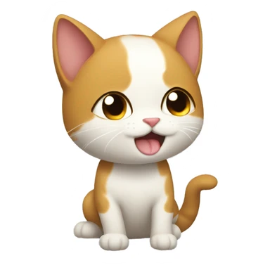 Gato pulando de alegria sticker