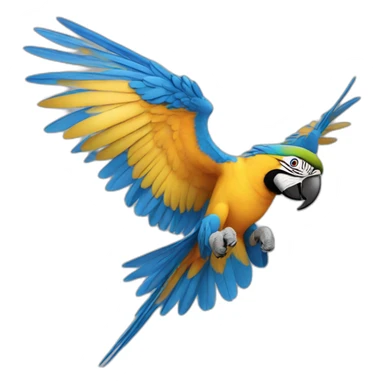 Blue And Gold Macaw Flying sticker