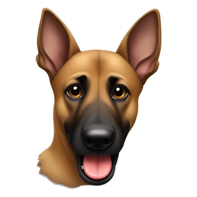 Belgian malinois holding a teddy bear in his mouth sticker